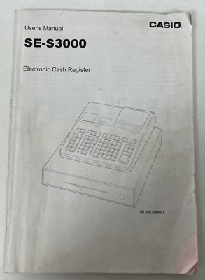 Casio SE-S3000 Bedienungsanleitung Elektronische Registrierkasse Papieranleitung
