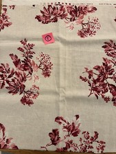 Laura Ashley Red & Cream Furniture/Curtain Fabric Remnants for cushions - bundle