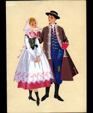 RZESZOW (POLOGNE) TYPE POLONAIS par IRENA CZARNECKA - COUPLE costumé en 1967