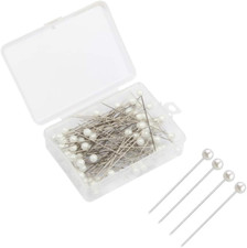 100 Pieces Corsage Pins round Faux Pearl Head Pins Wedding Bouquet Pins Floral B