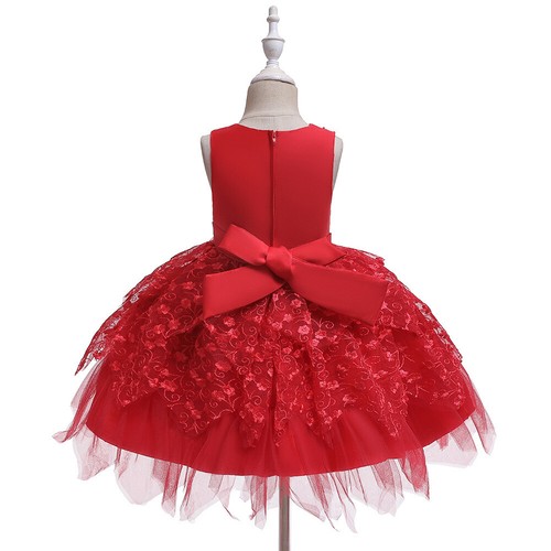 Girls Princess dressess little girls flowers party dress for wedding birthday - Picture 23 of 44