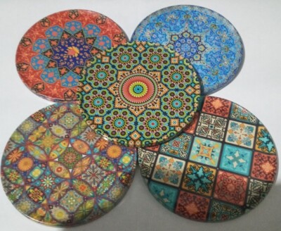 Moroccan Mosaic  Coasters different  designs Home decoration 3 PCS