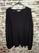 Knox Rose XXL Black Pullover Sweater Knit Sleeves