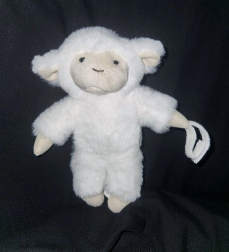 Pottery Barn Kids Lamb Baby Binky Plush Pacifier Holder Strap Sm White 6" Plush