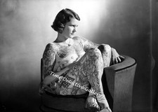 Tattooed Lady Betty Broadbent 6 - Vintage Photo Print