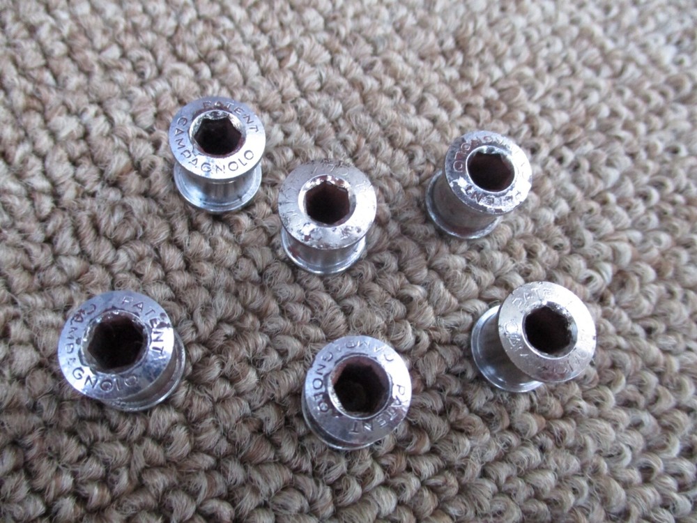 Campagnolo Record Chainring Bolts (6)  1970s  Patent Campagnolo Stampings  Fair
