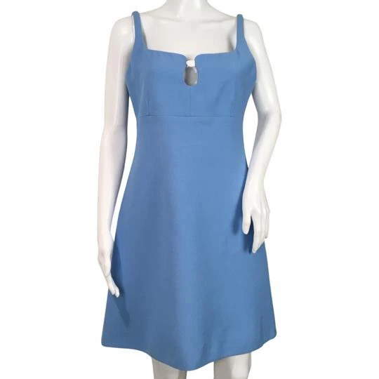 Robe femme Gucci Cady crêpe laine soie bleu clair couleur ciel taille 42