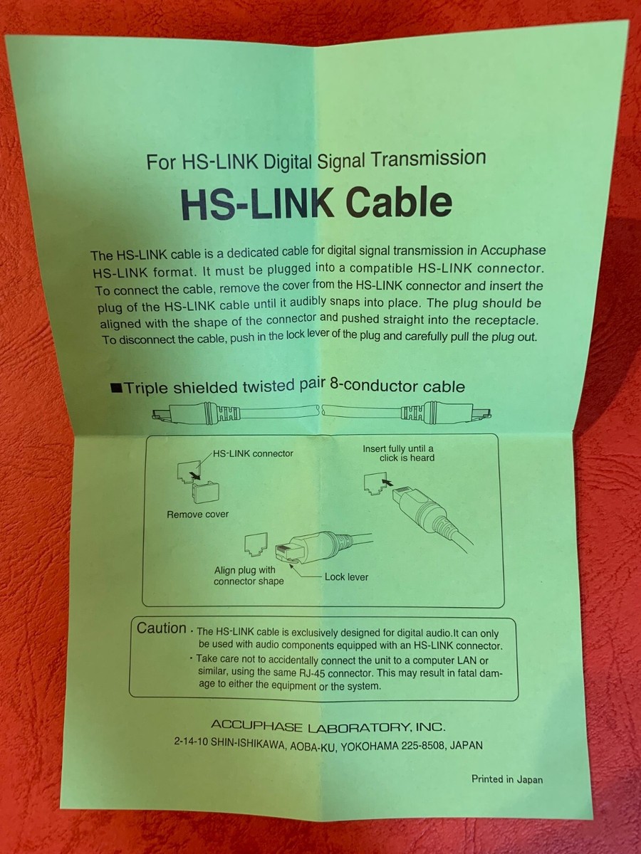 ACCUPHASE AHDL-15 HS-Link Audio Digital Cable 1.5m JAPAN DP-77