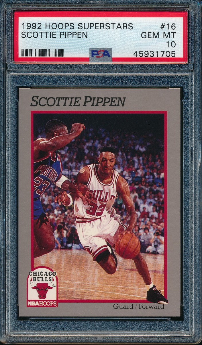 PSA 10 SCOTTIE PIPPEN 1991-1992 Hoops Sears 100 Superstars #16
