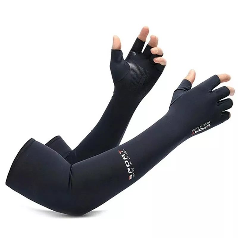 Espolvorear Vista Generalmente hablando Guantes De Manga Larga Para Hombre Mujer Manguitos Protección UV Solar  Deportes | eBay