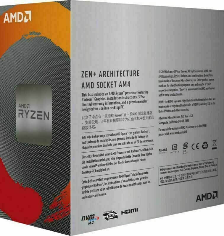 AMD Ryzen 3 3200G CPU R3 3.6 GHz Processors with Radeon Vega 8