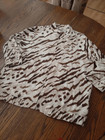 XL Size 16 Chicos Size 3 Zenergy by Chicos Front Zip Animal Print Jacket
