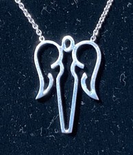 Sterling Silver Custom Made Angel With Wings Necklace