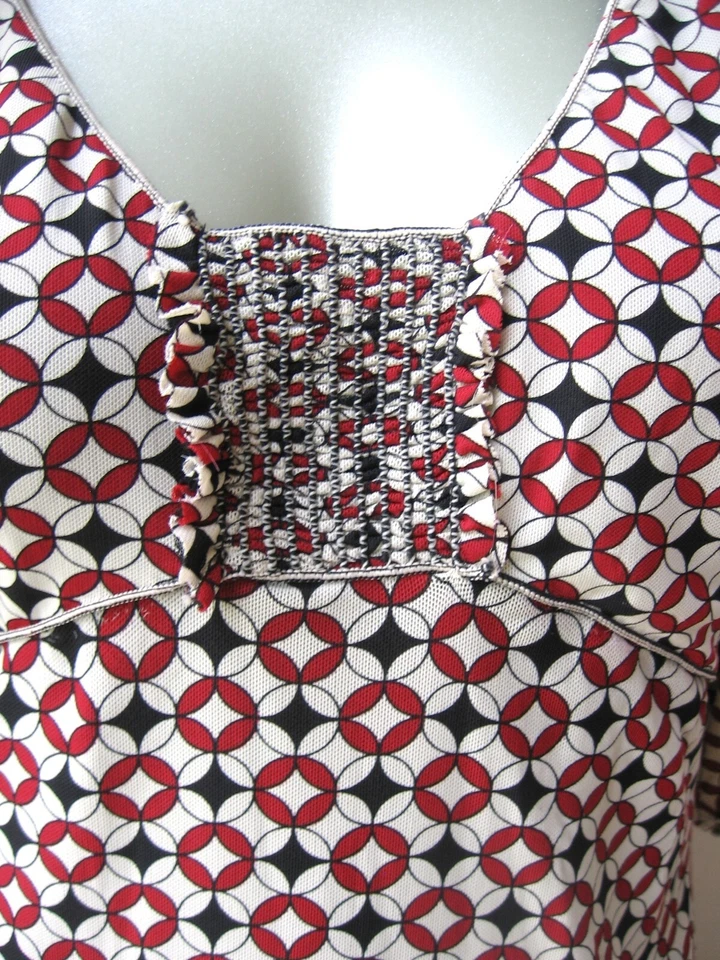 CA17 Max Studio NUEVA Blusa Prendas para el torso Para Mujer Cuello Profundo Borde Quemado Manga Kimono XS Foto 3 de 4