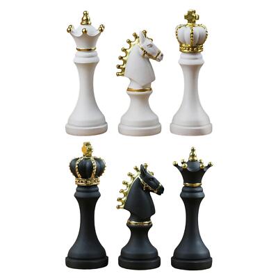 3 x internationale Schachfiguren aus Kunstharz, Schachfiguren für den Tisch