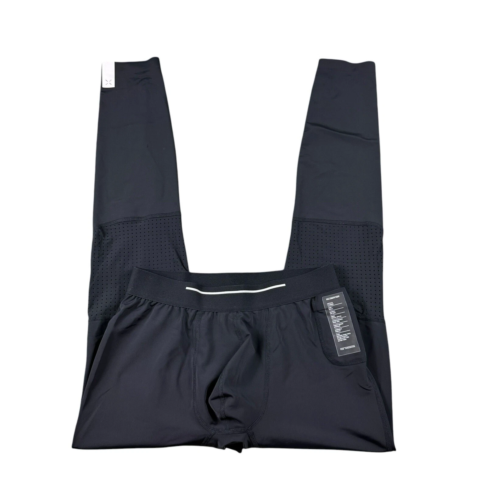 Ten Thousand Full Length Tight Mens S Black Compression Baselayer Pants Running
