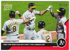 Stephen Piscotty A's Game Tying Grand Slam v Giants 2020 Topps NOW 108 Red 01/10
