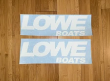 LOWE Boats Vinyl Decal Stickers White 12” (set Of 2) Window Truck Boat Fishing