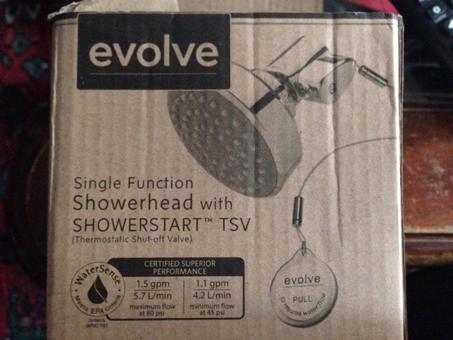 evolve single function showerhead