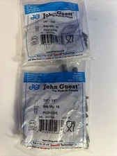 20 John Guest Pi251212s Acetal Copolymer Tube To Hose Adapter, 3/8 In Tube Lot