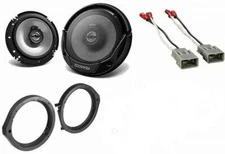 Kenwood KFC-1665S 6.5" Car Stereo Speaker & Speaker Adapter Wire Harness for