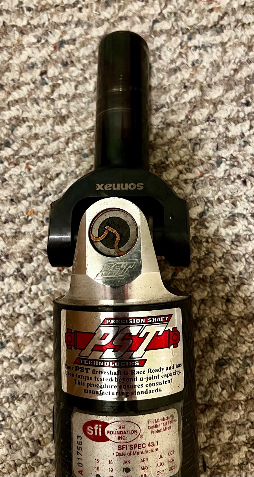 Carbon Fiber Driveshaft PST Precision Shaft Technologies 44" Long 3.