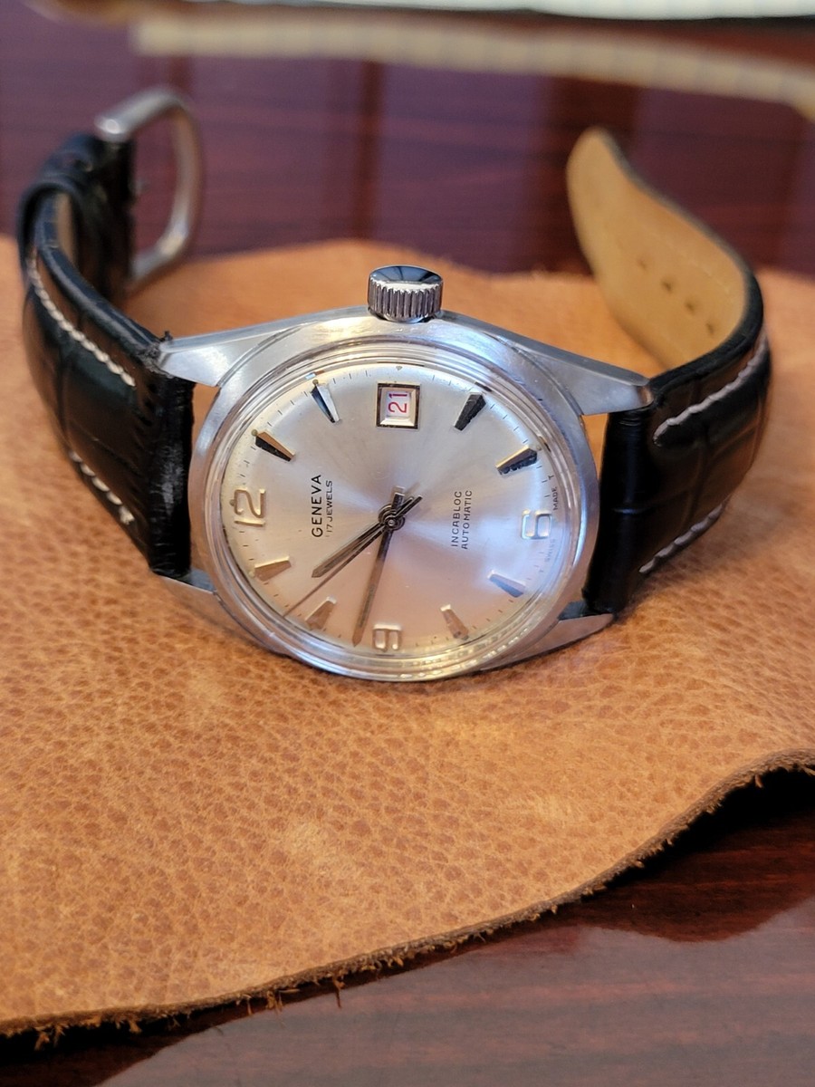 Geneva automatic watch 17 JEWEL Inca Block Auto. Swiss Made 34