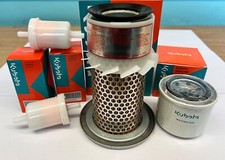 GENUINE FILTER KIT FOR KUBOTA T1600H INC OIL/AIR/FUEL FILTERS - FREE DELIVERY