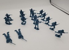 Civil War Toy Soldiers Lot of 20 Blue MPC 1960s, 16 Figures, 2 Inches