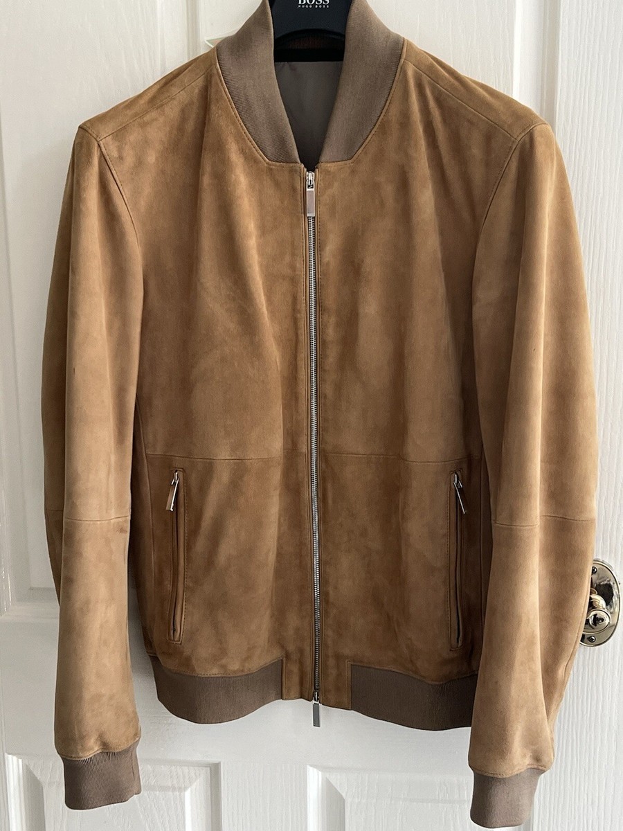 Biker Jacket Hugo Boss Suede Suede Bomber Mens Bomber Jacket Hugo