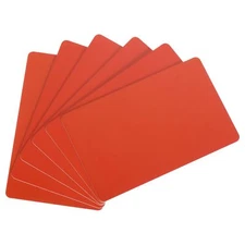 Blank PVC Cards Color Red CR80 30 Mil 40 Pack ID Badge Credit Card Printer