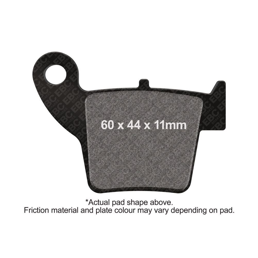 EBC TT Brake Pads Rear Left Honda HM CRM 125 Derapage Competition 2011 - 2012