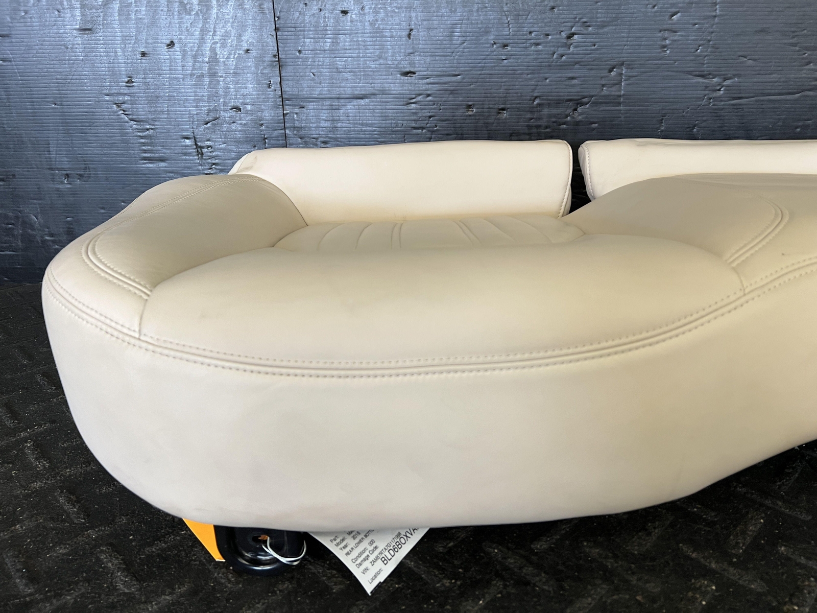 2016 MASERATI GHIBLI REAR LOWER BOTTOM BENCH SEAT CUSHION TAN LEATHER