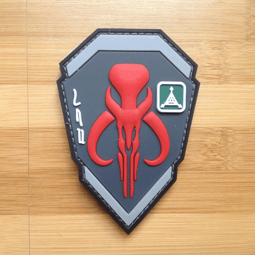 STAR WARS BOBA FETT MANDALORIAN BANTHA SKULL 3D TACTICAL PVC RUBBER PATCH - Picture 4 of 5