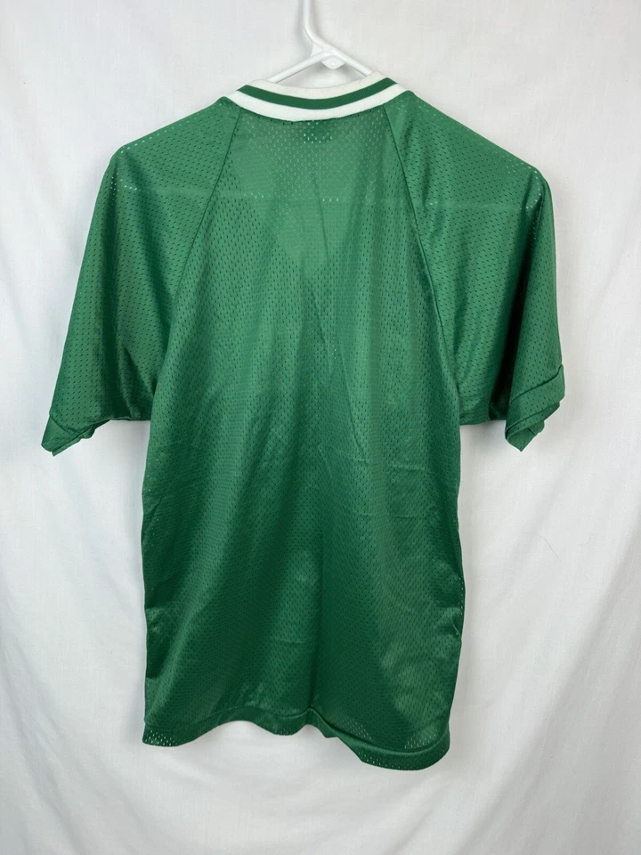 Vintage Champion Blue Bar Shirt Jersey Nylon Mesh Medium Green USA 70s 80s - Image 2 of 4