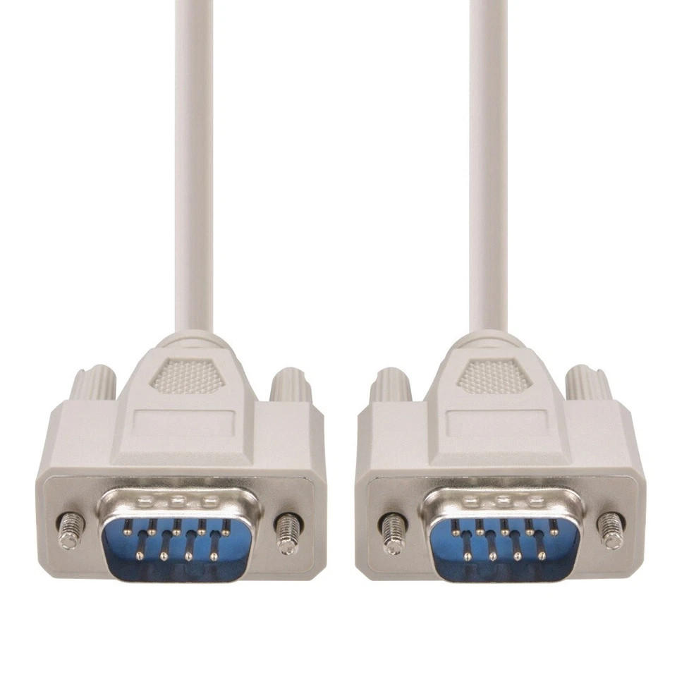 Cable de puerto serie DB9 9 pines RS232 macho a macho recto blindado - 3 pies/6 pies Foto 3 de 3