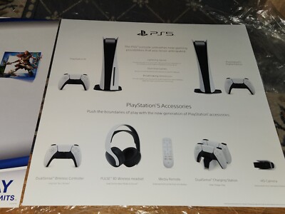 Playstation 5 Advertising Display Posters (Lot Of 2) 23½
