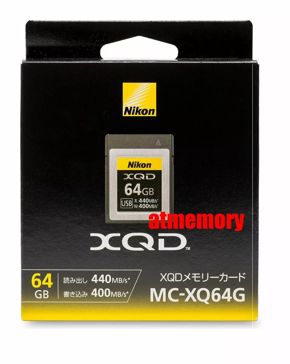 Nikon 64GB XQD Memory Card MC-XQ64G Read : 440MB/s Write 400MB/s 4K