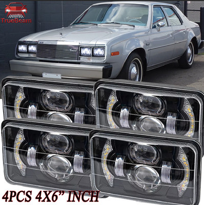 4pcs 4x6'' inch LED Headlights Hi/Lo Beam 120W Fit for AMC Eagle Concord Spirit