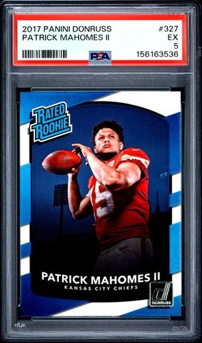 2017 Panini Donruss Patrick Mahomes Rated Rookie PSA 5