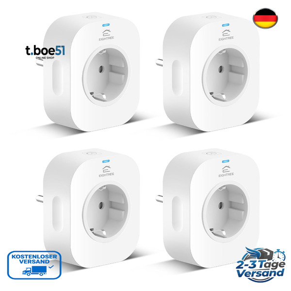 Eightree Wlan Smart Alexa Steckdose Mit Strommessung, Smart Home Wifi Steckdose-image