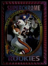 1993 Wild Card Superchrome Rookies Glyn Milburn Rookie #9. rookie card picture
