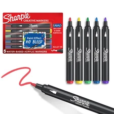 Sharpie Creative Markers, Water-based Acrylic, Bullet Tip, Office Product