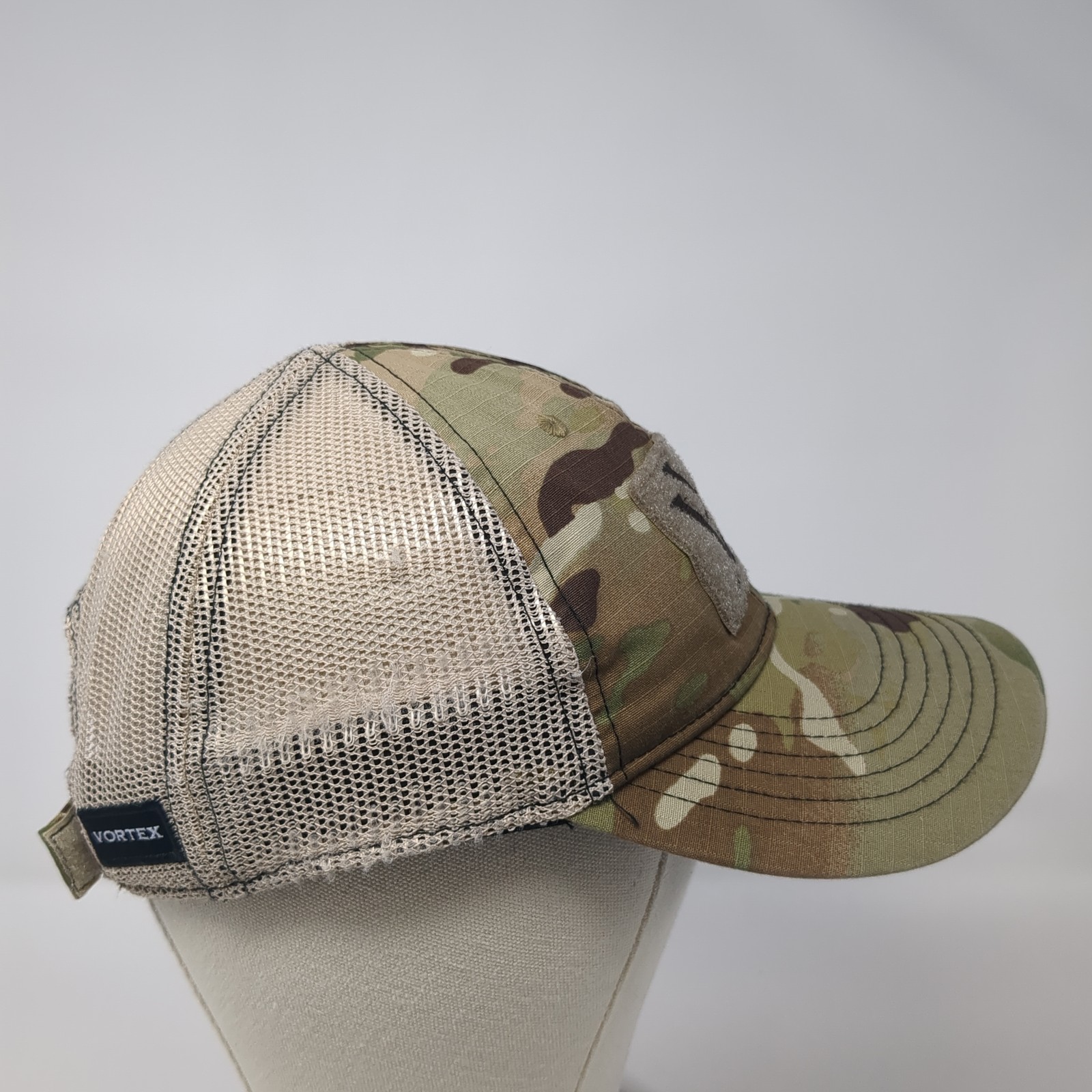 Vortex Logo Patch Strapback Mesh Back Trucker Hat… - image 4