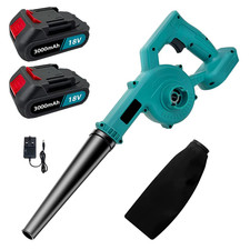 Cordless Leaf Blower 18V Electric Air Blower Cleaner 2X Batteries Makita Compati