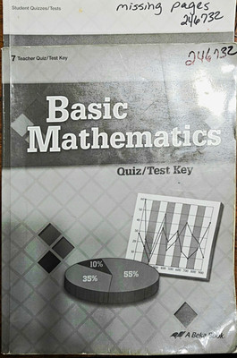 A Beka Book Basic Mathematics Test Book Teacher's Edition Quiz/Test Key