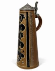 Vintage Heidelberg Perkeo Tall German Beer Stein West Germany Pewter Lid Signed