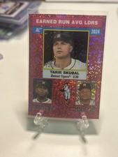 2025 Topps Heritage #202  Valdez / Skubal / Blanco Chrome Pink Sparkle Refractor