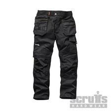 Scruffs TRADE FLEX Slim Fit Work Trousers Black  , Hard Wearing Slim fitting