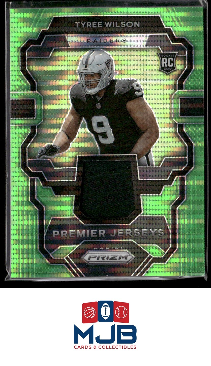 Tyree Wilson Panini Prizm Premier Jerseys #PJTW Neon Green Pulsar